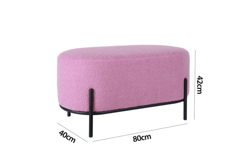 Fraser Country Teddy Bench & Ottoman - Purple