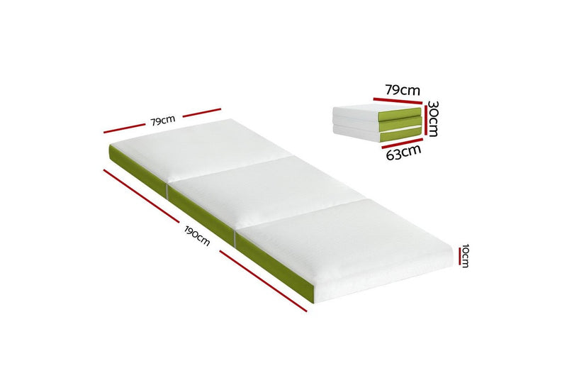 Giselle Bedding Foldable Mattress Single Green