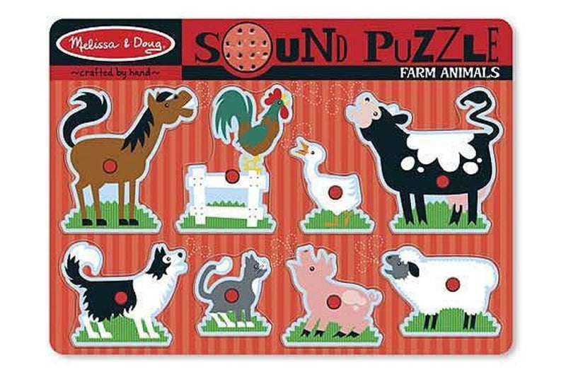 Melissa & Doug: Farm Animals Wooden Sound Puzzle