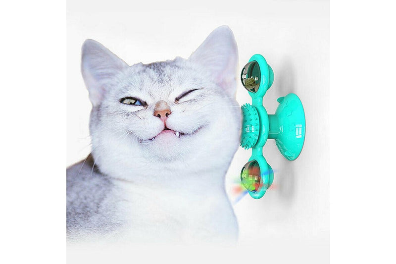 Funny Windmill Cat Toy Pet Turntable Teasing Interactive Toy