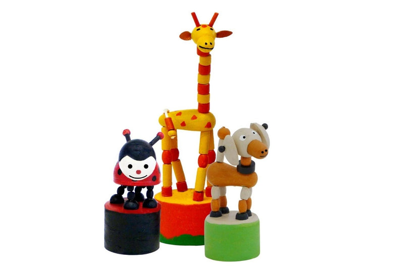 2x 3pc Crafty Kits Wobbly Animals Giraffe Dog Ladybug Kids DIY Art Craft Toy