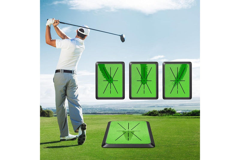 Replaceable Golf Practice Mat Set for Swing Path Feedback Training