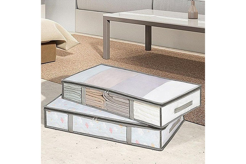 2Pcs Under Bed Storage Containers Bins Humid-Proof Closet Organizers Clothes Storage Bags