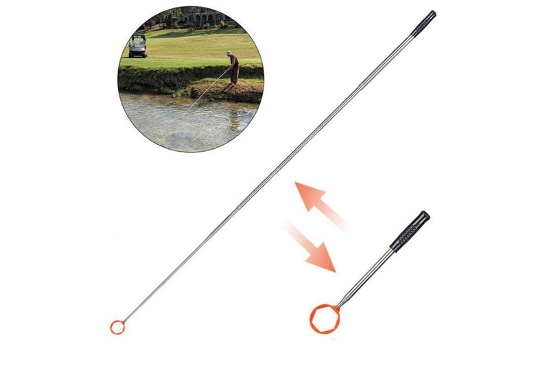 Telescopic Golf Ball Retriever Easy Pick Up Balls Golf Accessories Orange