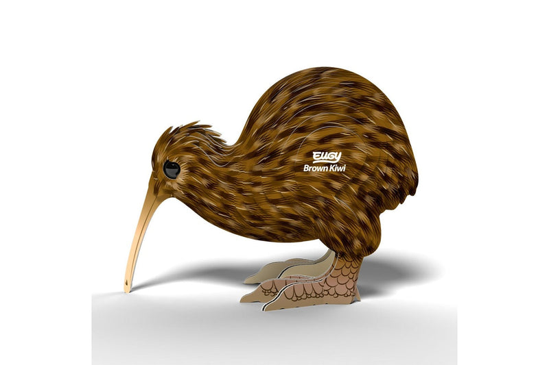 Eugy: Brown Kiwi #2 - 3D Cardboard Model