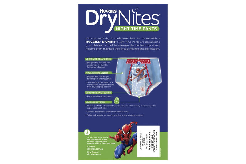 Huggies DryNites Night Time Boys Pants - 4-7 Years