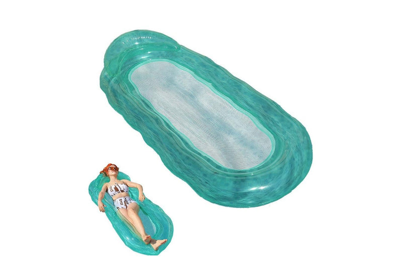 Inflatable Pool Mat Floating Pool Lounge Raft Water Bed Green