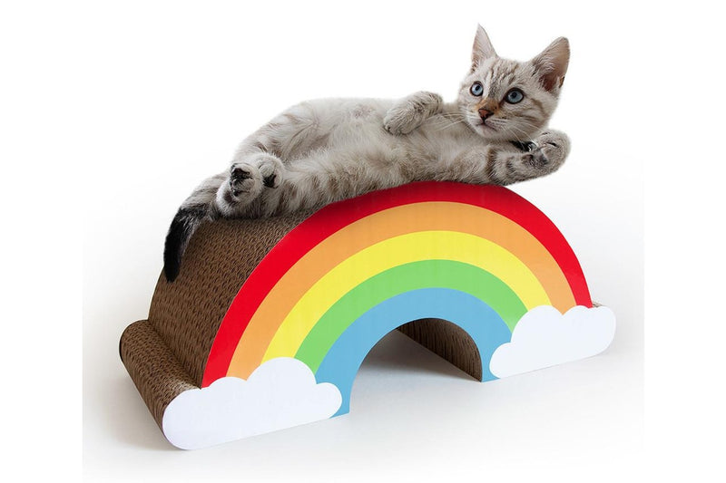 Suck UK: Cat Playhouse Scratch - Rainbow