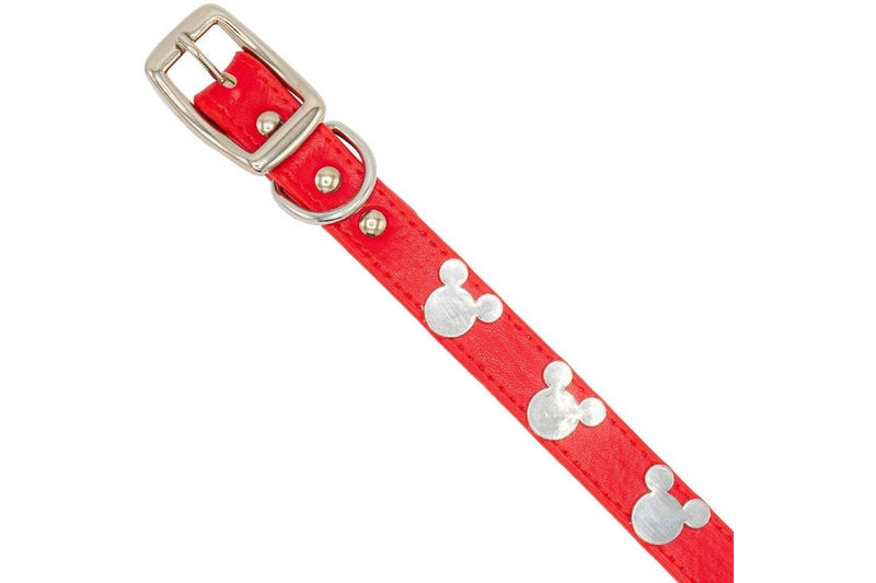 Disney: Mickey Mouse Icon Vegan Leather Dog Collar - Small (1.2cm Wide)