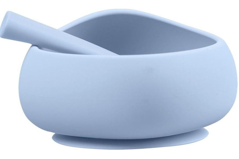 Mombella: Silicone Suction Bowl - Light Blue