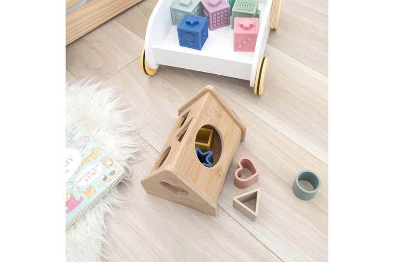 Playground 18cm House Shape Sorter Baby Infant Educational Fun Play Toy 6m+