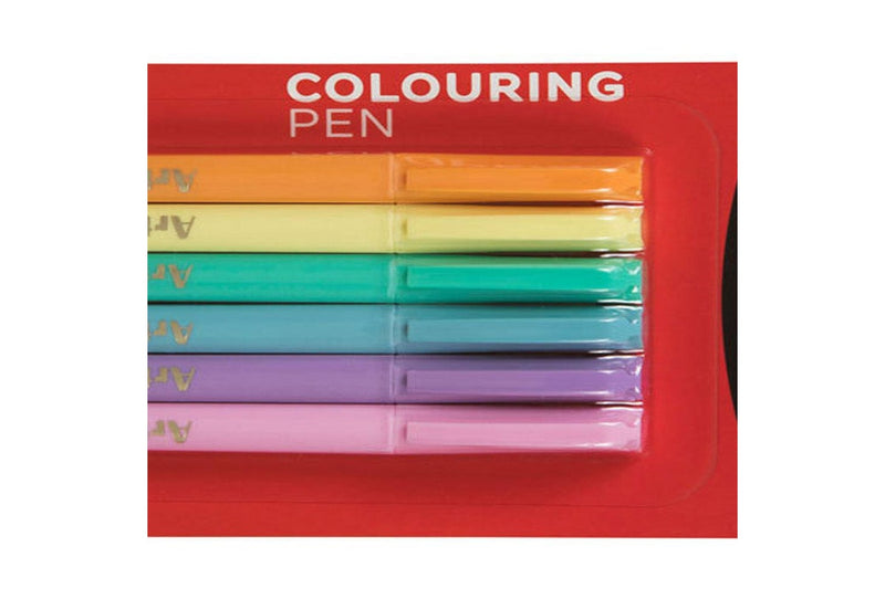 6pc Artline Supreme 0.6mm Fine Point Pens Art Crafts Pen Assorted Pastel Colours