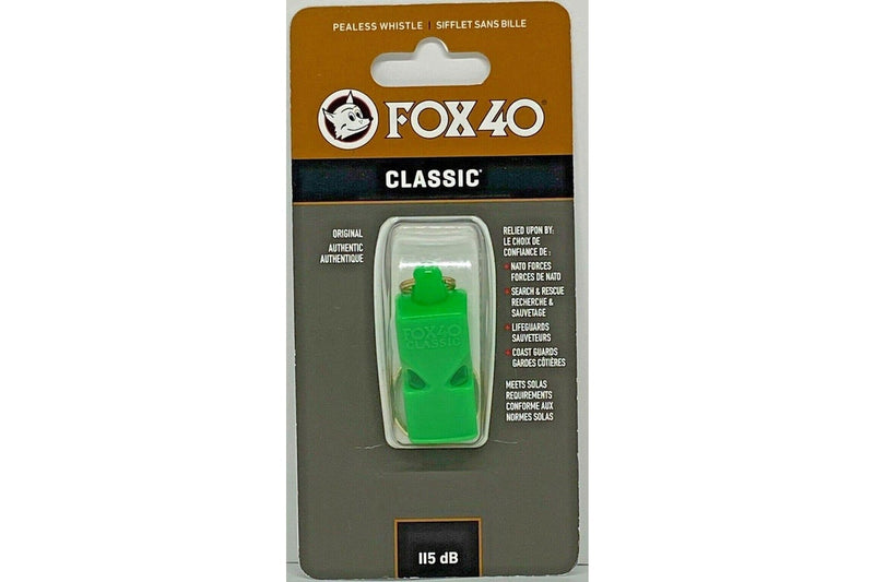 Fox 40 Classic 3 Chamber Whistle Soccer Football Netball Sports Basketball - Green