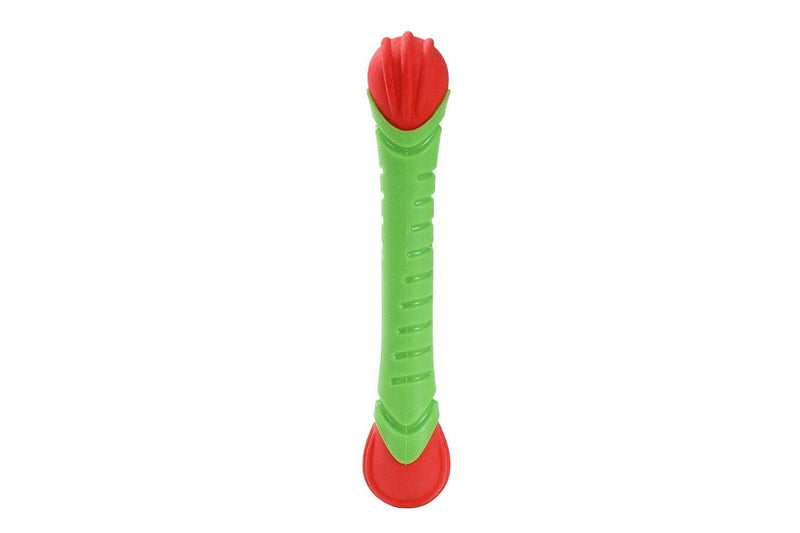 2x Paws & Claws Pet Dog 24cm Ultra Float TPR Baton Toy w Squeaker Fun Play Green