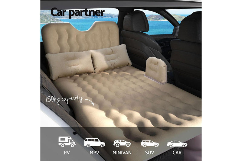 Weisshorn Car Mattress 176X80 Inflatable Suv Back Seat Camping Bed Beige - One Size