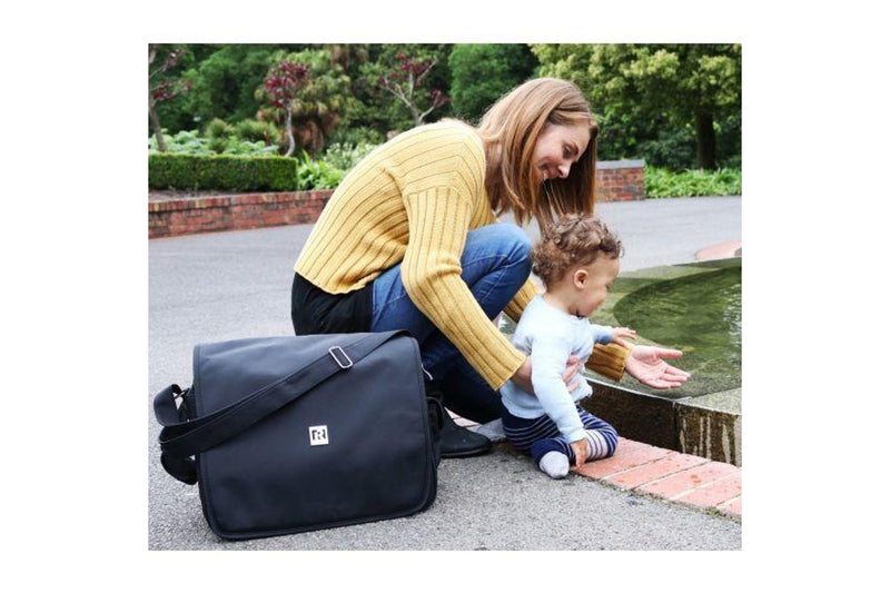 Ryco: Deluxe Everyday Messenger Nappy Bag - Black