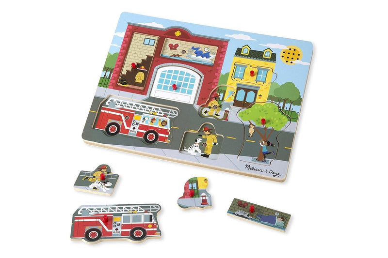 Melissa & Doug: Around the Fire Station - Sound Puzzle