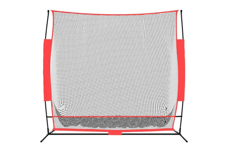 Portable Baseball Net Black And Red 215x107x216 Cm Polyester Ktial