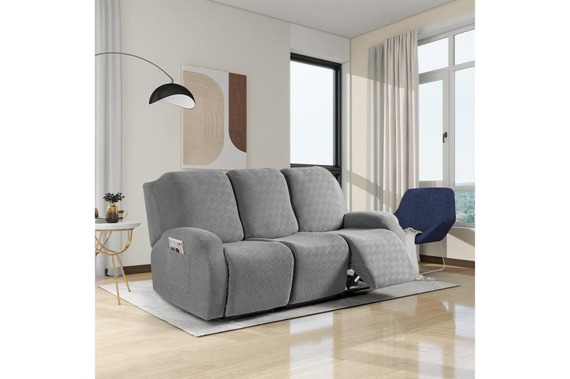 COMFEYA 3 Seater Recliner Covers for Recliner Chair - Gray