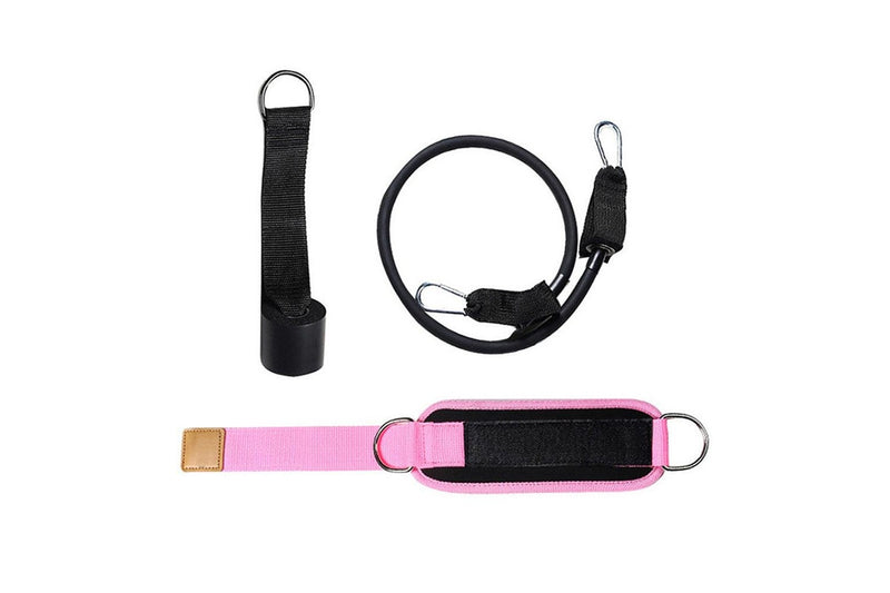 3Pcs Ankle Resistance Band Set Leg Training Resistance Band Fitness Training Equipment Pink