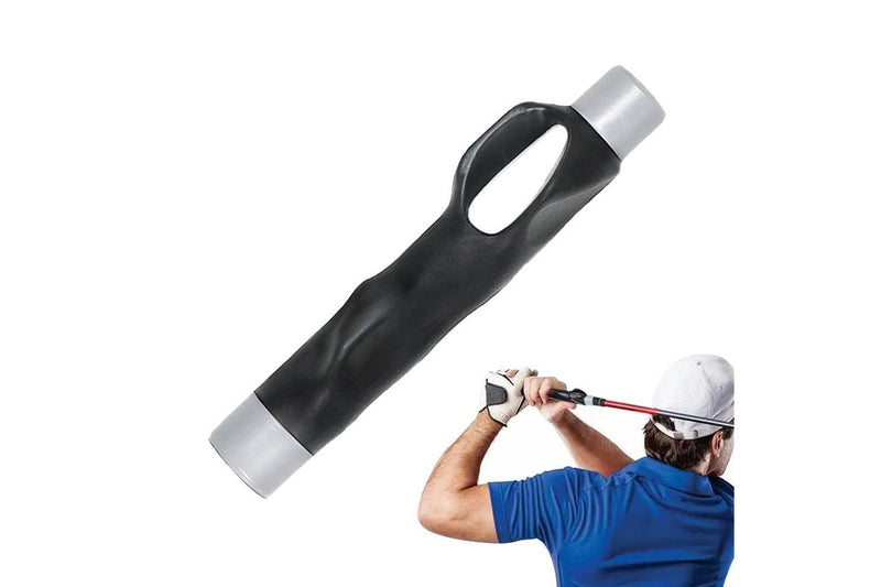 Golf Grip Trainer Attachment Trainer Beginner Outdoor Golf Swing Training Aid Grey