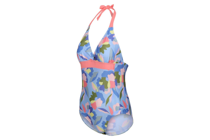 Regatta Womens/Ladies Flavia II Abstract Floral One Piece Swimsuit (Blue/Green/Pink) (10 UK)