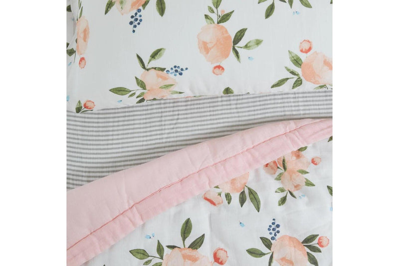 Little Unicorn: Toddler Bedding Set - Watercolour Roses Grande