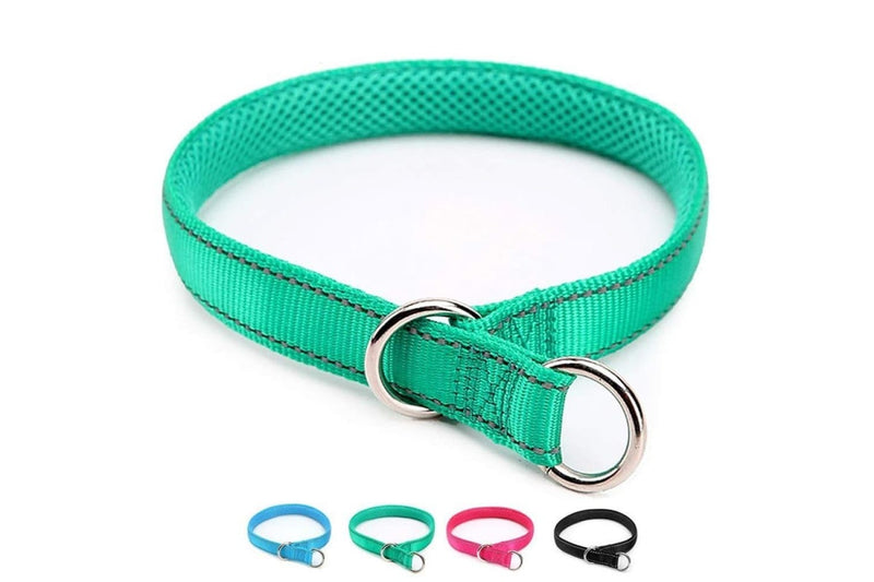 Durable Breathable Reflective Soft Comfortable Nylon Mesh Padded Adjustable Dog Slip Collar