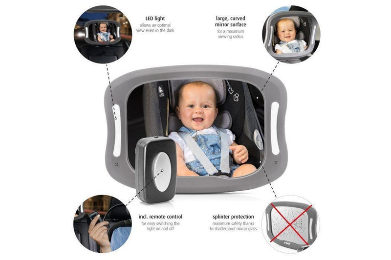 Reer: BabyView LED car safety mirror