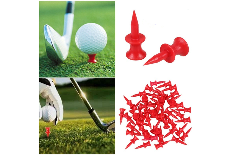 100Pcs Golf Tee Sport Double Deck Ball Tees 30Mm - Standard