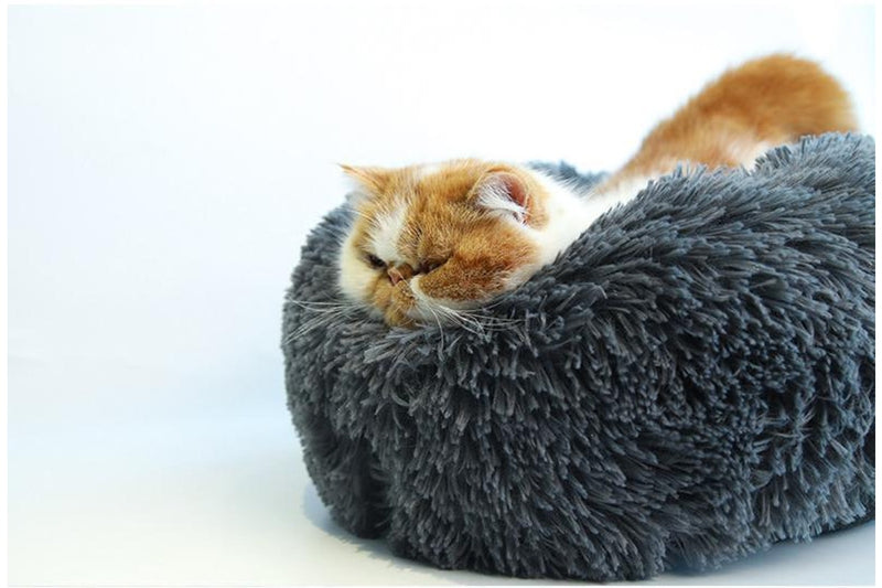 Ape Basics: Plush Round Pet Bed - Dark Gray (Small, 50cm)