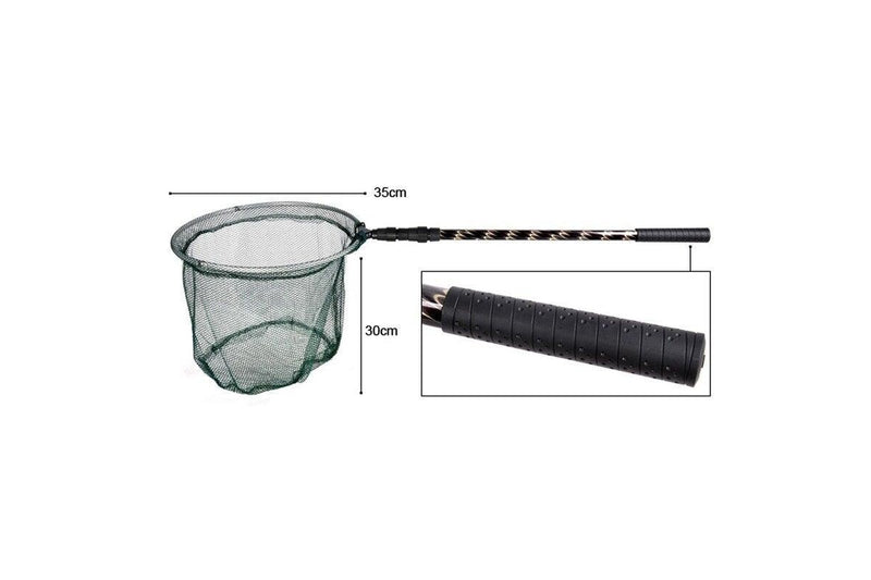 180Cm Retractable Telescoping Aluminum Alloy Pole Foldable Fishing Brail Landing Net Tackle - Standard