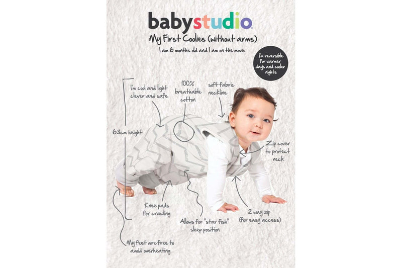 Baby Studio: Coolies No Arms 1.0 Tog - Peppermint Clouds (12-24 Months)