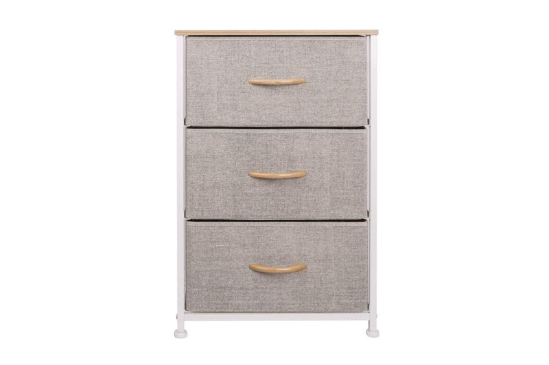 Ovela: 3 Drawer Storage Chest - Beige