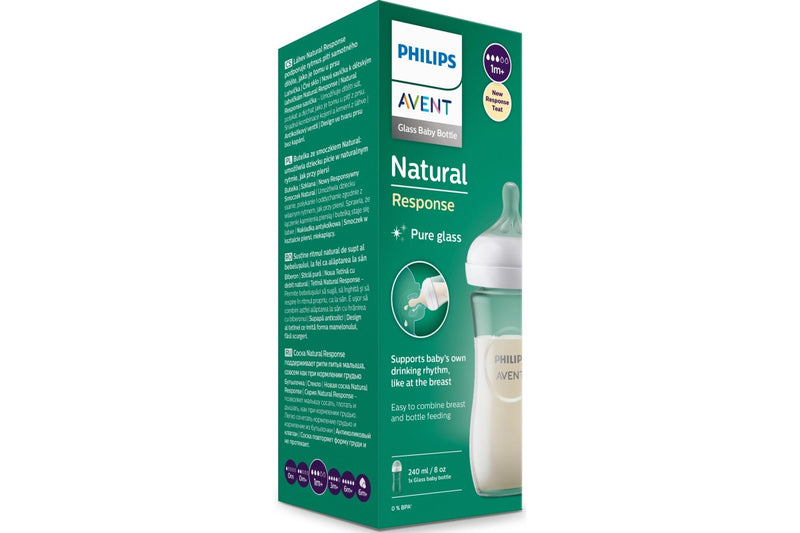 Avent: Natural Response Glass Bottle - 240ml (Single)