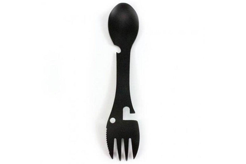 Multifunctional Stainless Steel Fork And Spoon Black - Standard