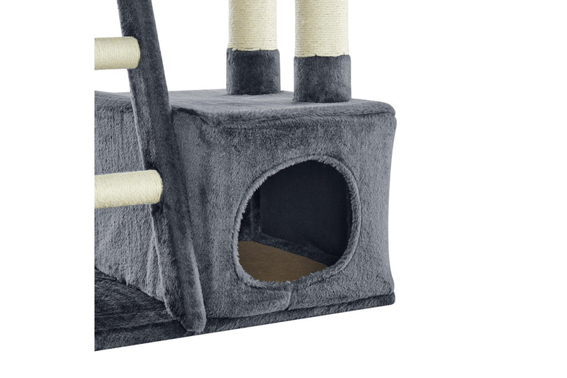 Zoomies Cat Tree Condo House - Dark Grey