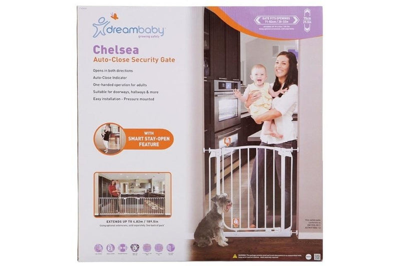 Dreambaby: Chelsea Auto-Close Safety Gate - White