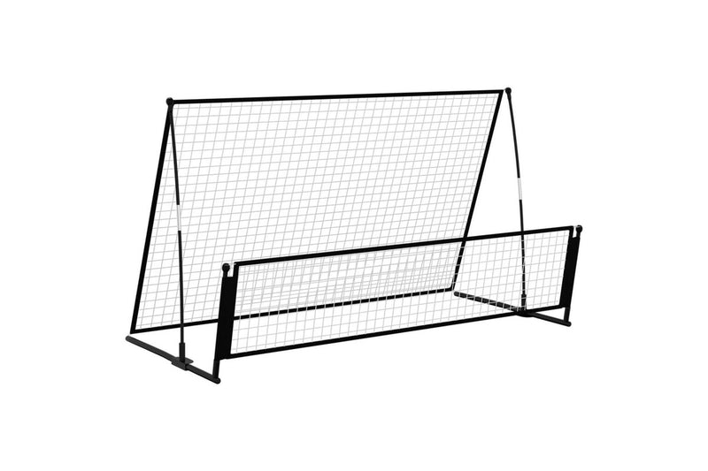 2 In 1 Soccer Rebounder Football Goal 202X104x120 Cm Steel