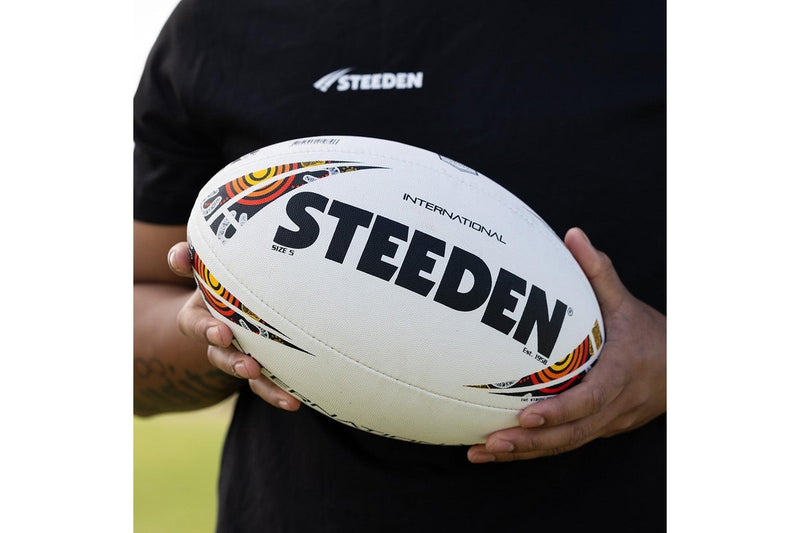 Steeden Indigenous International Match Rugby League Ball - Size 5