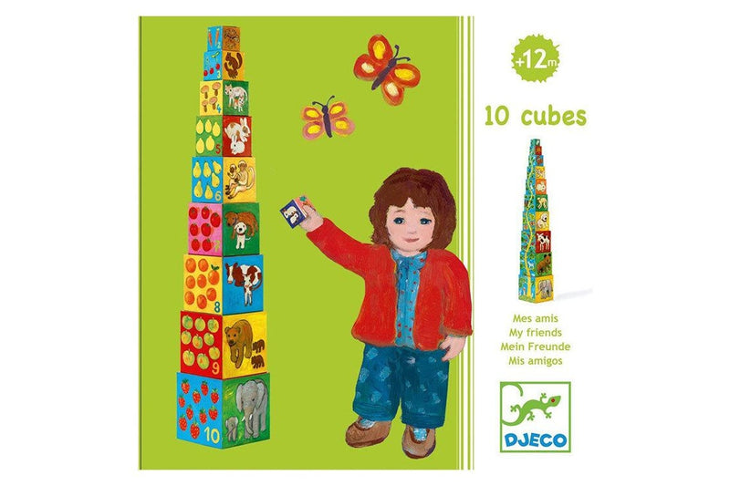 Djeco: 10 My Friends Stacking Blocks