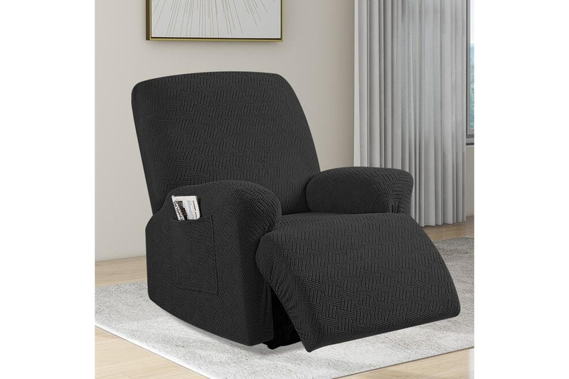 COMFEYA 1 Seater Recliner Cover for Lounge Chair - Black