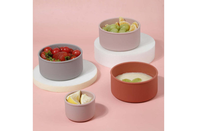 Haakaa: Round Silicone Food Container Set - Blush