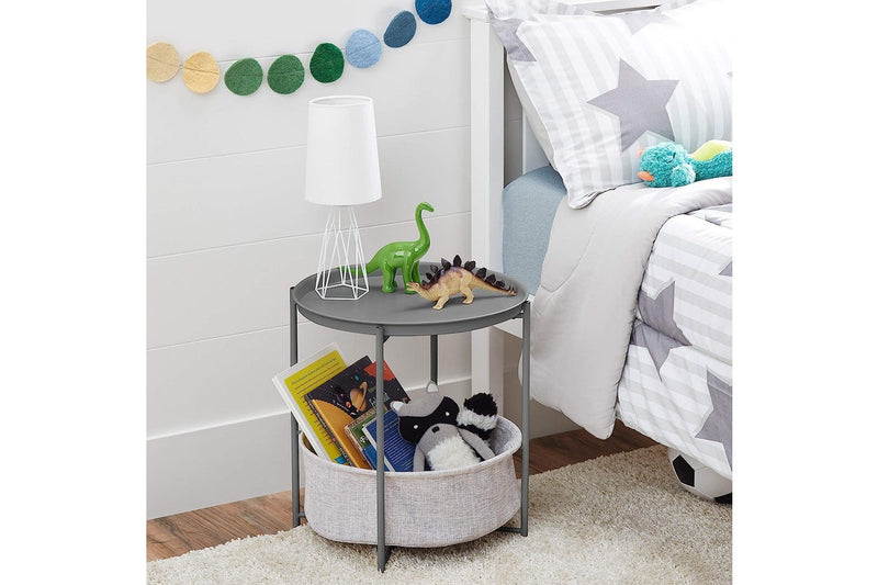 Basics Round Storage Side Table - NZ Stock