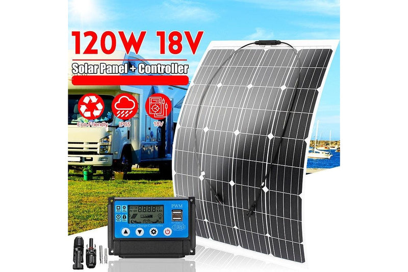 120W Solar Panel with Solar Controller