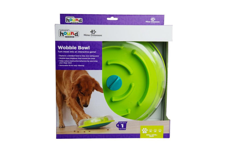 Outward Hound: Nina Ottosson - Wobble Bowl Interactive Treat Puzzle - Dog Toy