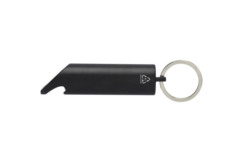 Flare Recycled Aluminium Torch Keyring (Solid Black) (One Size)