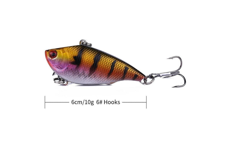 6cm Plastic Vib Lure With Sound Beads 10g