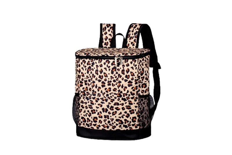 Cooler Backpack Insulated Backpack Leak-proof Cooler Bag for Camping Fishing Lunch Picnic Leopard Color