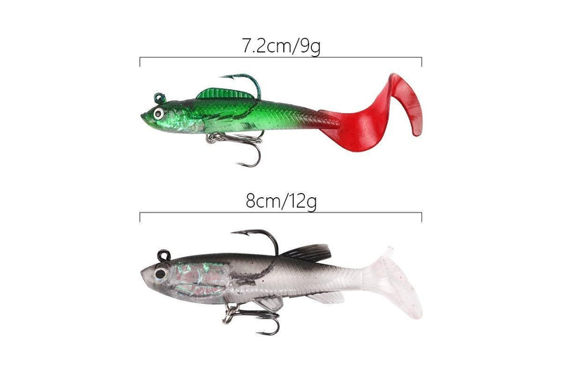 5 Roadrunner Soft Luminous Leadhead Lures